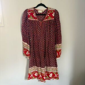 Vintage 60s 70s Indian Cotton Gauze Dress / Vintage Bohemian Gauze Dress